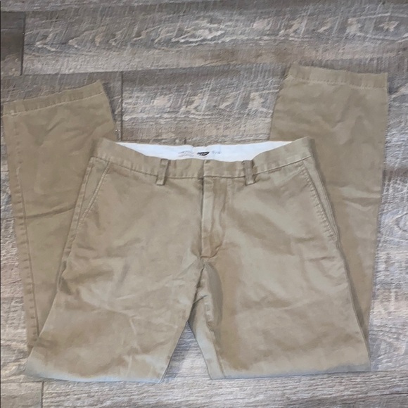 Old Navy Tan Chinos Classic Flat-Front Design - Picture 3 of 6